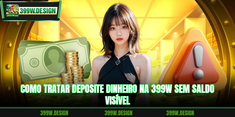 Como tratar deposite dinheiro na 399W sem saldo visível