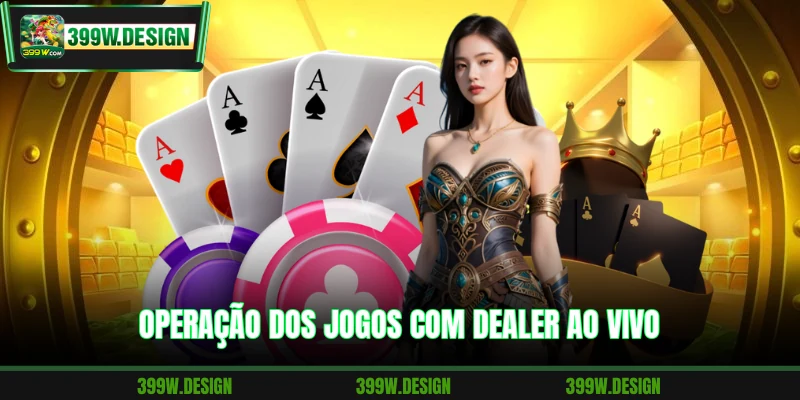 Operação dos jogos com dealer ao vivo