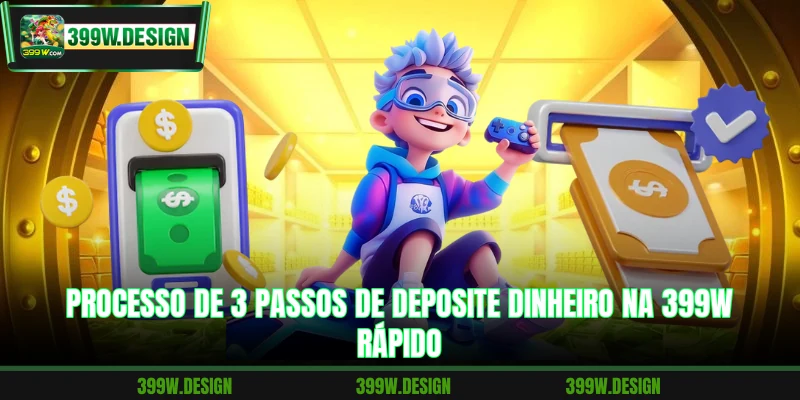 Processo de 3 passos de deposite dinheiro na 399W rápido